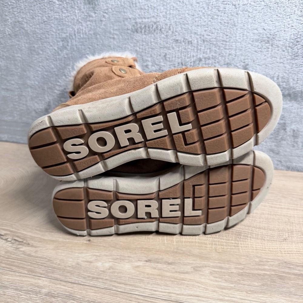 Sorel Explorer Joan Women 7.5 Brown Suede Waterproof Faux Fur Winter Boots‎ - Picture 8 of 11